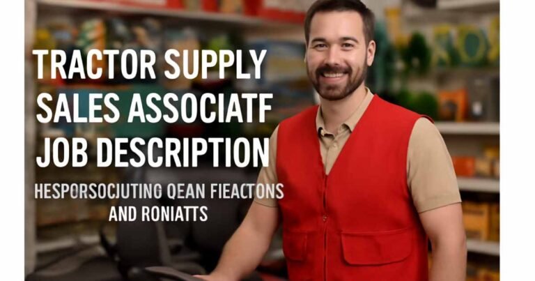 Tractor Supply Sales Associate Job Description